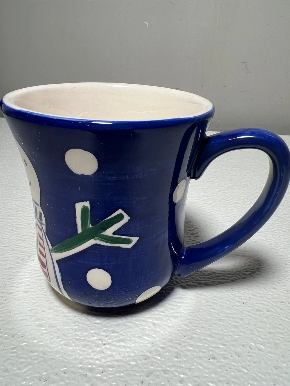 Vintage Gibson Snowtime Snowman Mug with sticker on the bottom